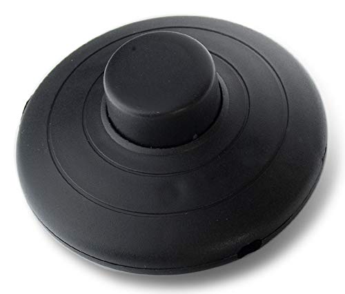 Edi tronic Interruptor de pie redondo negro