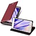 Produktbild Cadorabo Hülle kompatibel mit Samsung Galaxy A5 2015 aus Premium Kunst Leder Flip Klappbare Stoßfeste Magnetische [Standfunktion] [Kartenfächern] Cover Hülle für Galaxy A5 2015 Tasche in Rot