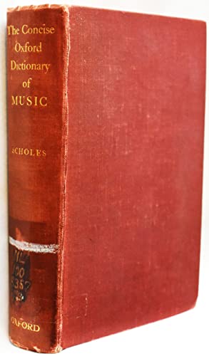 The concise Oxford dictionary of music B0007JD132 Book Cover