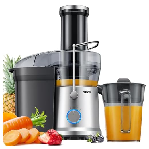 GDOR 1200W Juicer Machines with Larger 3.2" Feed Chute, 45oz Large Juice Jug, Centrifugal Juice Extractor Maker with Titanium Enhanced Cutting System, Dual Speeds, BPA-Free, Silver
