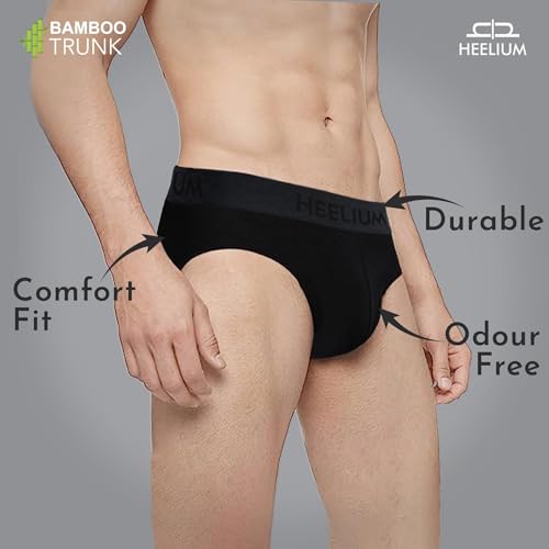 Image of HEELIUM Bamboo Underwear Brief for Men | 3X Softer Than Cotton & Odour Free | Stretchy Fabric & Durable Waistband