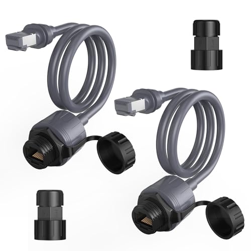 EDUP Starlink - Adattatore Ethernet Gen 3 e Mini con prolunga per cavo impermeabile, accoppiatore RJ45 per Star Link Standard V3 e mini Dishy, ideale per uso interno/esterno (confezione da 2)