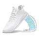 EGMPDA Schuhe Herren Sneaker Laufschuhe Turnschuhe Sportschuhe Herren Laufschuhe Outdoor Fitness Gym Schuhe Herren Sneaker weiß 41