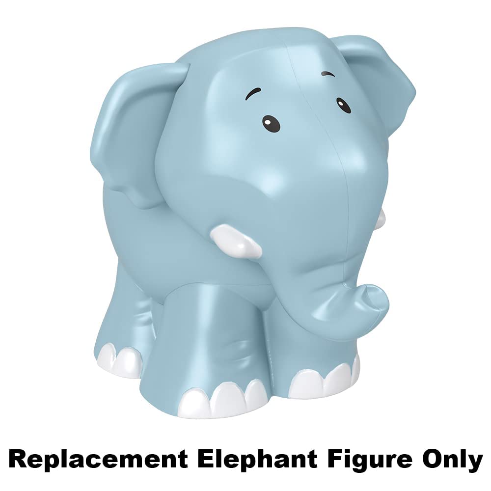 Pieza de repuesto para Fisher-Price Little People Go Wild Safari Guide Figure Pack – GNM37 ~ Juguete de elefante azul/gris de repuesto