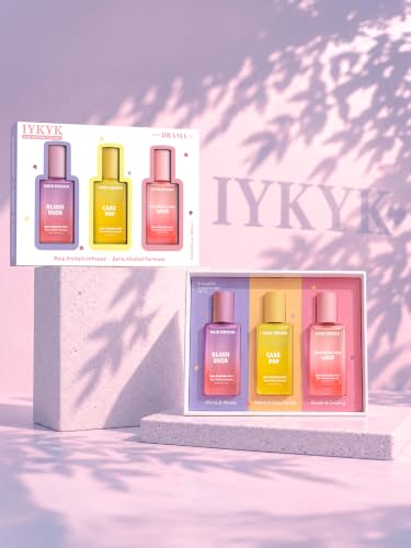 Image of Hair Drama Co. Hair & Body Mist Perfume Set of 3 | Blush Rush, Cake Pop & Marshmallow Whip Fragrance Set for Women | Rice Protein Formula | Long-Lasting, Travel Friendly & Paraben‐Free