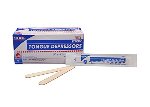 Image of Dukal - FBA 9004 6-Inch Tongue Depressors, 100 Count (Pack of 3)