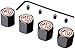 4 × Voiture Pneu Valve Capuchon Bouchon pour Morris Garage MG3 MG5 MG6 MG7 TF ZR ZS GS MG 3 5 6 7 GT SUV, Étanche Antirouille Joint Caoutchouc Métal Bouchons de Valve, Avec Logo