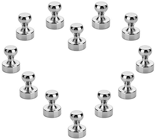 強力 磁石 ピン オフィス用品12個入 超強力 マグネットフック 直径12 * 16mm地図/掲示板/最適 学校/事務所/キッチン/オフィス用品)