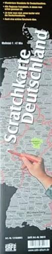 SAFE 39053 Scratch Rubbelkarte Deutschland, Scratchkarte. Einfach freirubbeln, wo Man Schon gewesen ist, auch sehr schön als Wanderkarte