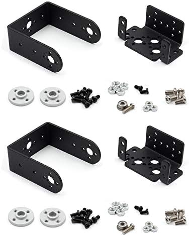 elechawk 2 Sets Pan Tilt Servo Mount Bracket for MG995 MG996R S3003 Steering Gear Robot Car Boat