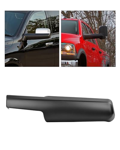 Image of TOP-MAX RAM Trailer Tow Mirror Cover Front Arm Driver Left Side Mirror Cap Replacement for Dodge RAM 2014-2019 1500 2500 3500, Replace 68263393AA