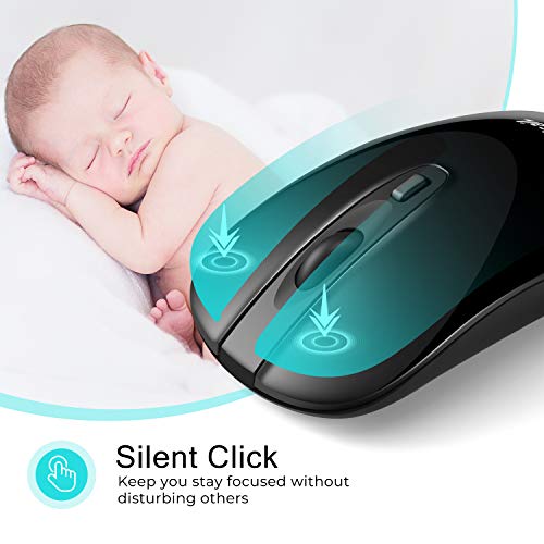 Wireless Silent Cordless USB Optical Mouse, 4 Buttons, AA Battery, 1600 DPI - Image 2
