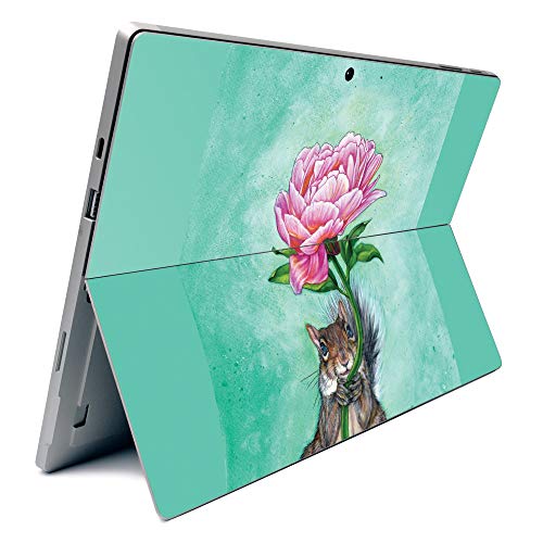 Image of MightySkins Carbon Fiber Skin for Microsoft Surface Pro 7 - Lovely Squirrel | Textured Carbon Fiber Finish | Easy to Apply, Remove, and Change Styles | Made in The USA (CF-MISURPR7-Lovely Squirrel)