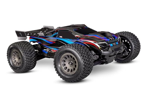 TRAXXAS Mini-XRT 1/16 Monster Truck 4x4 Brushless RTR Voiture télécommandée Bleu étanche avec télécommande TQi et TSM