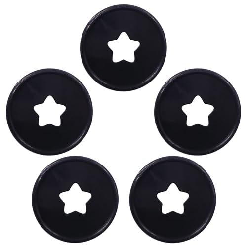 ITSYHPRO 33PCS 1.4inch/35MM Planner Discs for Discbound Notebook System Star Plastic Expander Disc Binding Accessories(Black Star,1.4inch/35MM)