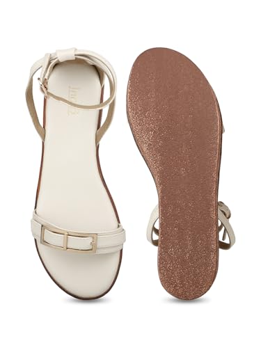 Image of Inc.5 womens Womens Cream Solid Round Toe Casual Heel Sandals Heeled Sandal