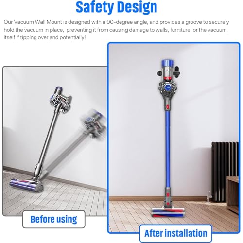 Image of 2 Pack Vacuum Wall Mount Holder, Durable Vacuum Wall Mount, Compatible with Shark IX141 IZ163H IZ361H IZ462H IZ483H IZ562H IZ682H, Ultracyclone CH901 CH951 V10 V11 V12 V15 Outsize Vacuum