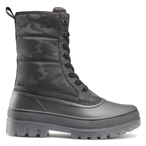 KARL LAGERFELD Men's Tall Camo Polar Fleece Lining & Translucent Sole Boot Combat4