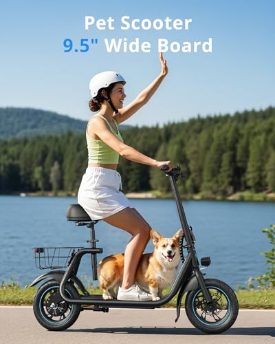 Gyroor Electric Scooter for Adults & Teens with Seat, 450W