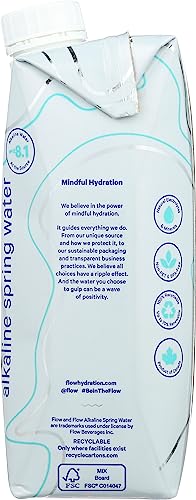 Flow Alkaline Spring Water, 100% Naturally Alkaline, 500Ml (16.9 Fl Oz) #TOP6