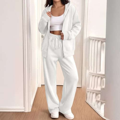 Matching Workout Sets for Women Zip Up Jacket Joggers Gym Sweatsuits - image 6