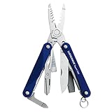 LEATHERMAN - Squirt ES4 Keychain Multitool with Spring-Action Scissors and Wire Strippers, Blue