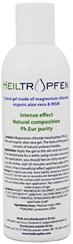 Magnesium Gel With Aloe Vera & Msm | 6.76 Oz - 200 Ml | Pure Magnesium Chloride | Organic Aloe Vera | Heiltropfen® #TOP2