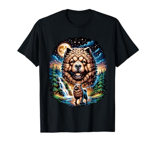 Chow Howling at The Moon 90s Vintage T-Shirt