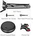 Spedal Desktop Webcam Stand with Weighted Round Base, Adjustable Scissor Arm Camera Mount with Phone Holder, 1/4