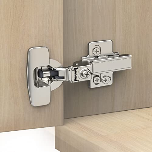 Chibery 10 Pack Frameless Inset Soft Close Concealed European Hinges Self Closing Satin Nickel 105 Open Angle 4D Adjustment Speed Control Clip On Stainless Steel for Cabinet Door