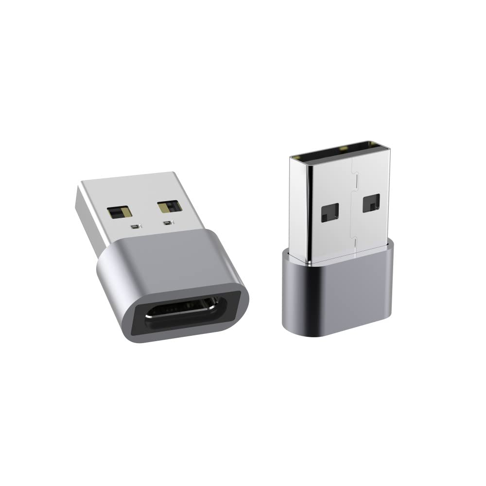 PremiumCord USB-C to USB 2.0 A Female to Male Adapter 480Mbps Aluminum Space Grey