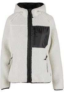 Brandit Women Teddyfl. Jacket Hood 15Y, Farbe: white, Größe: L