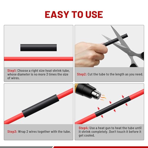 Tubos termorretráctiles RED WOLF con relación 3:1 e impermeables para cables 7