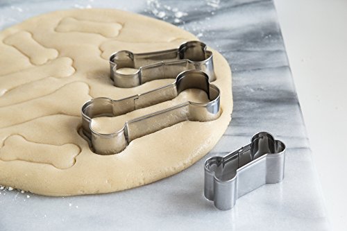 Fox Run Dog Bone Cookie Cutter Set, Stainless Steel, 3-Piece #TOP4
