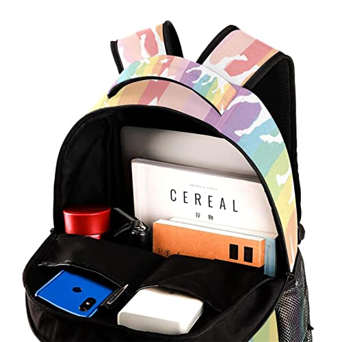 Sac à dos de voyage coloré arc-en-ciel, le cadeau idéal pour le campus - 4