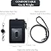 Leather Badge Holder with Lanyard, Lanyard Wallet for Women & Men, Leather Lanyards for id Badges, Women's ID Case with Zipper Pocket for Teacher Nurse Student (Black)