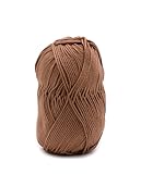 Coloris : MARRON - CAPPUCCINO Phildar - Pelote de Laine Phil Coton 3 - Laine à Tricoter - 100% COTON - Aiguille n°3 - Couleur CAPPUCCINO