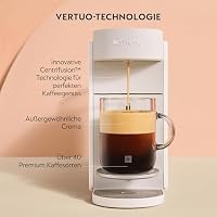 NESPRESSO Delonghi Vertuo Up Kaffeekapselmaschine für 5 Tassengrößen | 3 Sekunden Aufheizzeit | One Touch Kaffee Zubereitung | 1,4 L Wassertank | Kompaktes Design | Weiß (ENV200.W) – Ansicht 2