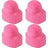 Sumind 48 Packs Construction Party Hats Kids Plastic Worker Helmet Bulk Toy for 3-8 Years Children Dress up Party Supplies(Pink)