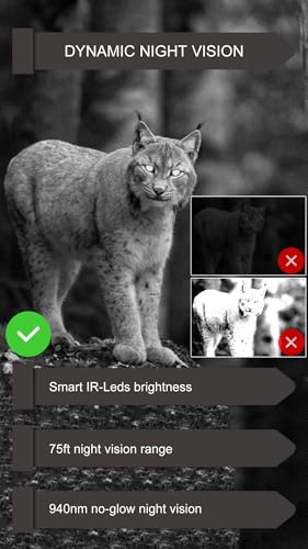 GardePro E6P WiFi Trail Camera (Non-Cellular), 64MP Photos, 1296P HD Video, Long-Lasting 8000mAh Rechargeable Battery, Live View, 110° Wide-Angle, No-Glow Night Vision, Motion Activated - Thumbnail 6