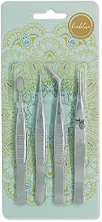 Beaditive Professional Stainless-Steel Precision Tweezer Set – Craft Tweezers for Jewelry & Nail