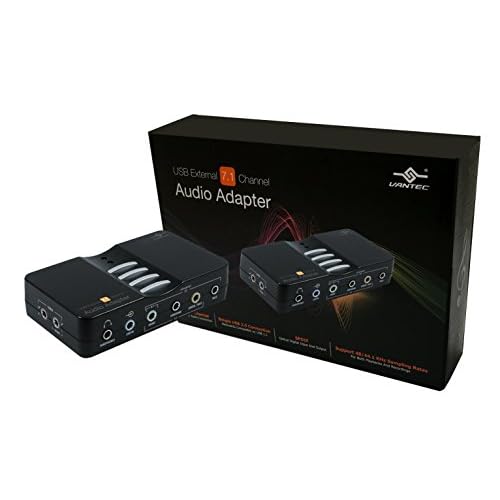 Vantec NBA-200U USB External 7.1 Channel Audio Adapter (Black)