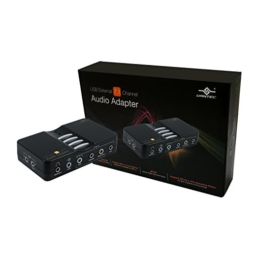 Vantec NBA-200U USB External 7.1 Channel Audio Adapter (Black)