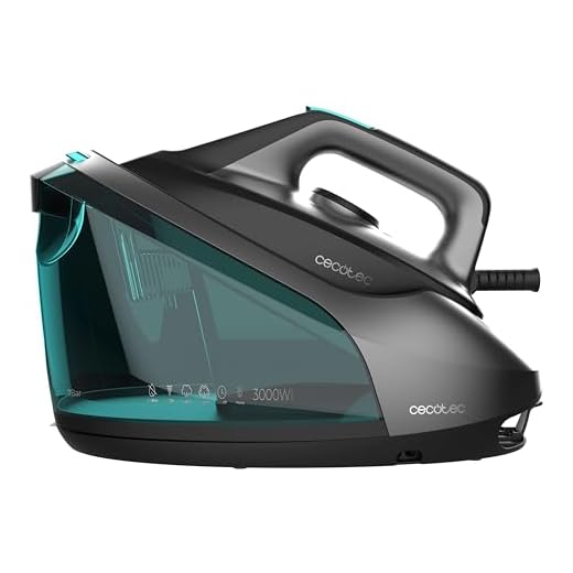 Cecotec Centrale Vapeur IronHero 3000 Station. 3000 W, 7 bar, jet 400 g/min, semelle céramique, vapeur continue 140 g/min, anticalcaire, antigouttes, arrêt auto