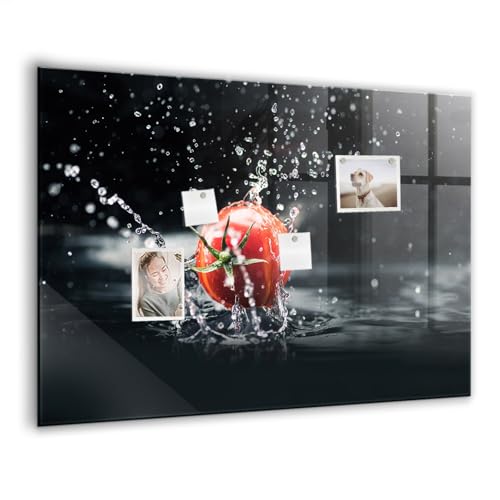 Tableau magnétique verre trempé anti-traces surface robuste effaçable 100x70