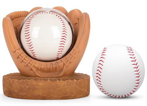 Baseball Glove & Ball Display Set for Collectors and Gifts
