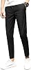 utcoco Men's Cropped Suit Pants Slim-Fit Ankle Length Dress Pants