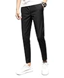 utcoco Men's Cropped Suit Pants Slim-Fit Ankle Length Dress Pants