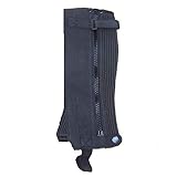 Intrepid International Equine Athletics Kids Clarino Half Chaps (Black, 10)