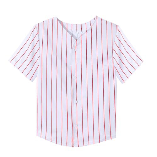 Image of Yuji Itadori Kids Baseball Jersey Button Boys Short Sleeve T-Shirts Hip Hop Fashion Casual Sports Solid Color Shirt